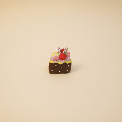 Handcrafted Triangle Fruit Cookies Mini Ceramic Cake