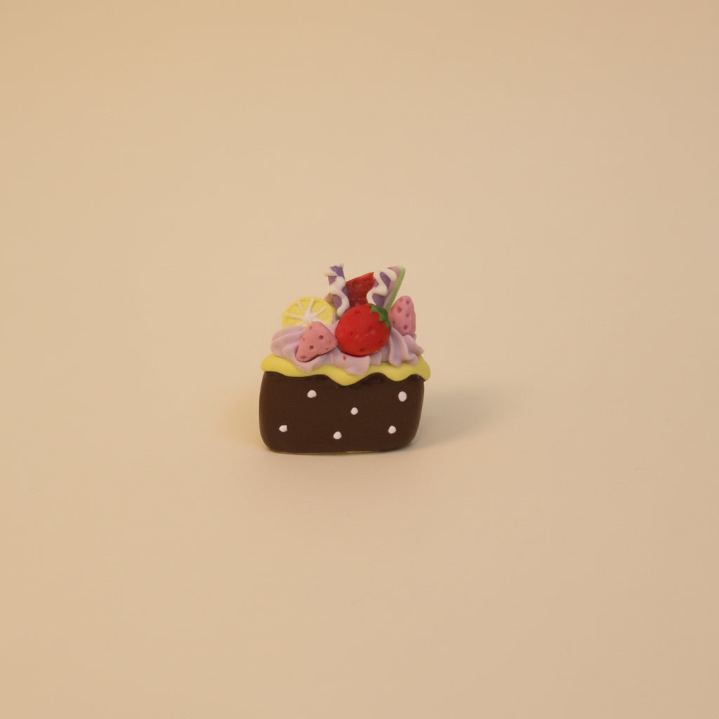 Handcrafted Triangle Fruit Cookies Mini Ceramic Cake