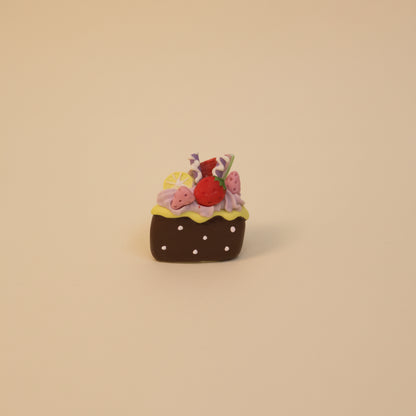 Handcrafted Triangle Fruit Cookies Mini Ceramic Cake