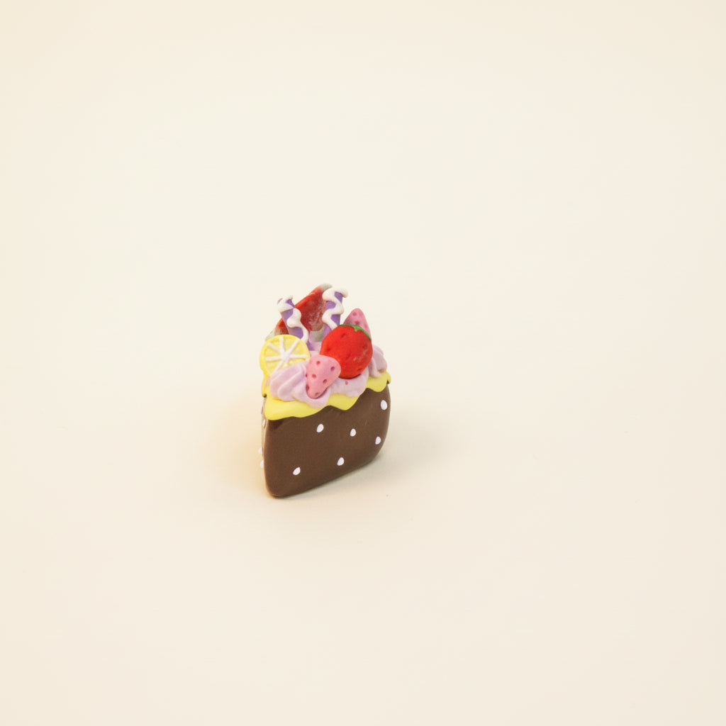 Handcrafted Triangle Fruit Cookies Mini Ceramic Cake