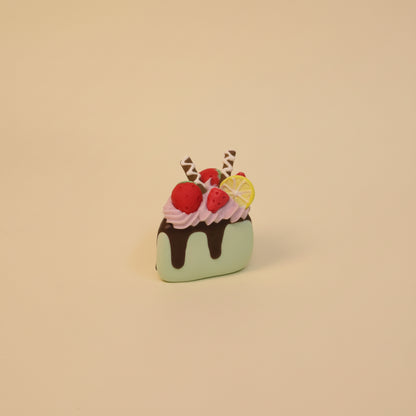 Handcrafted Triangle Fruit Cookies Mini Ceramic Cake