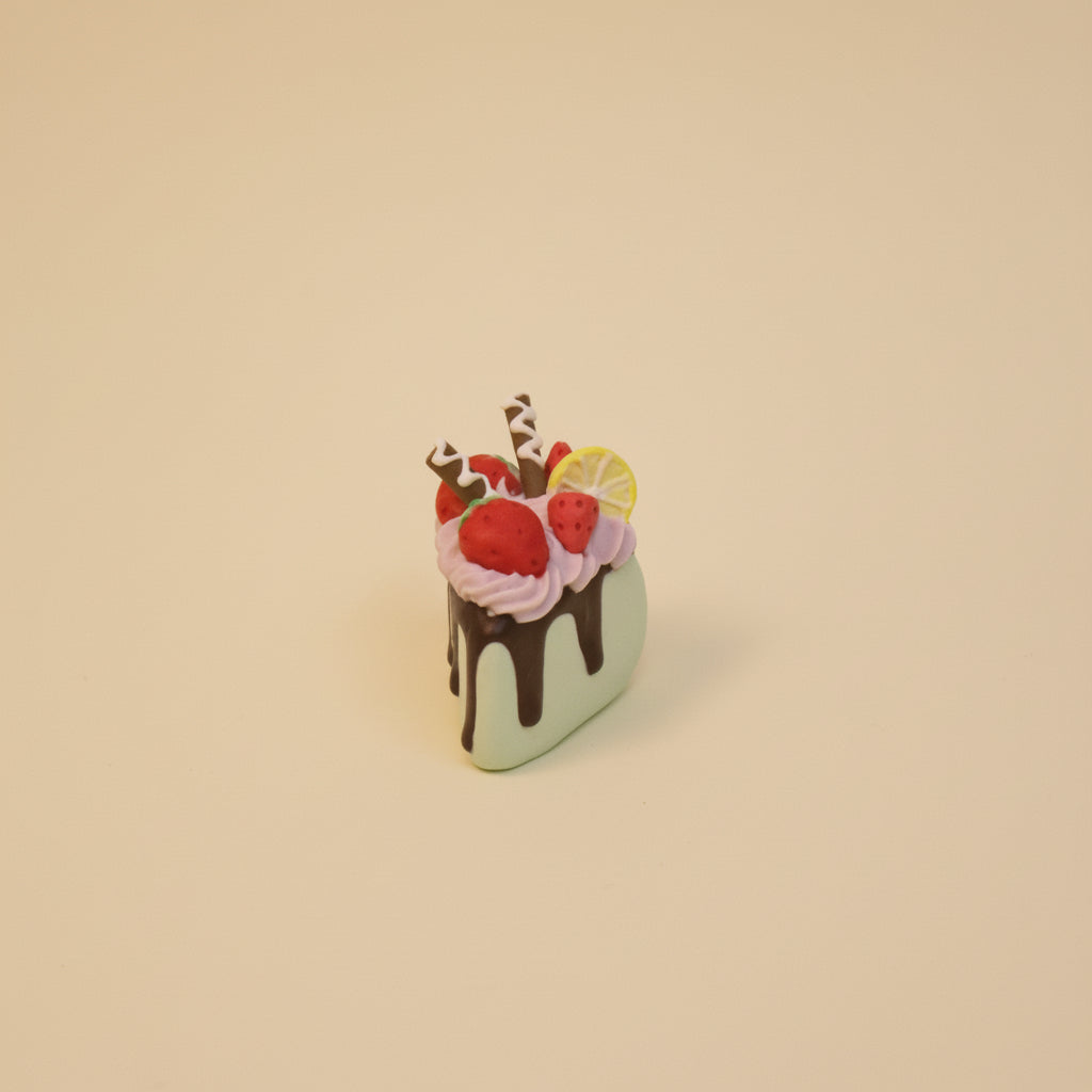 Handcrafted Triangle Fruit Cookies Mini Ceramic Cake