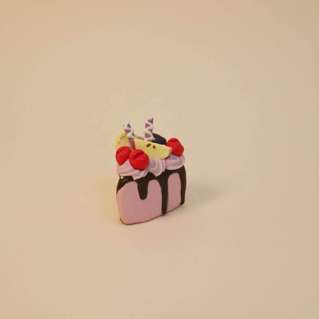 Handcrafted Triangle Fruit Cookies Mini Ceramic Cake