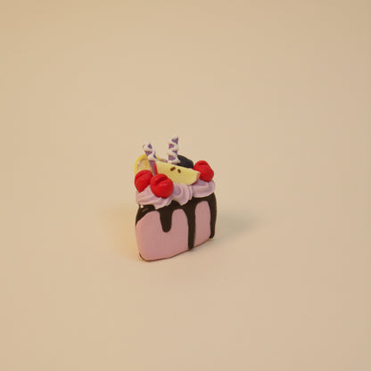 Handcrafted Triangle Fruit Cookies Mini Ceramic Cake