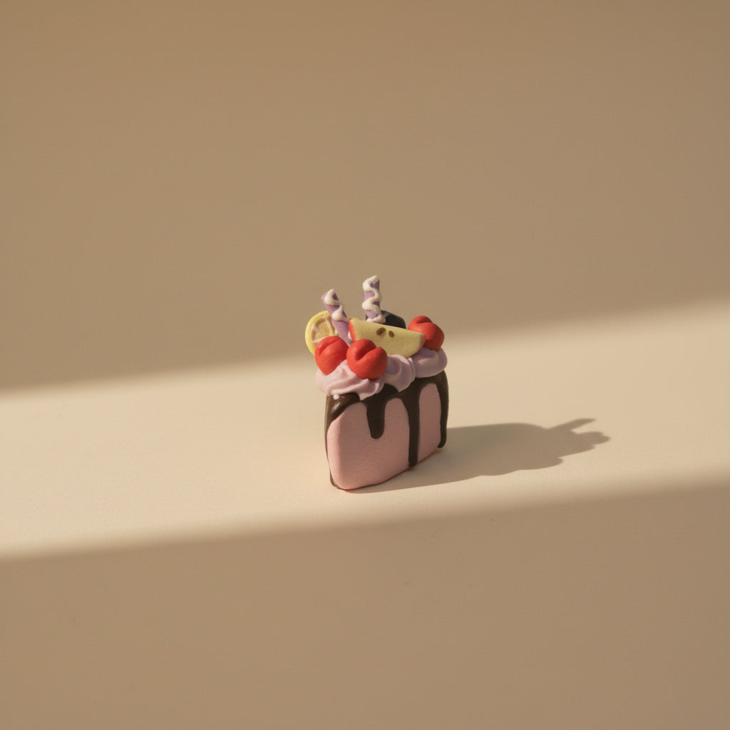 Handcrafted Triangle Fruit Cookies Mini Ceramic Cake