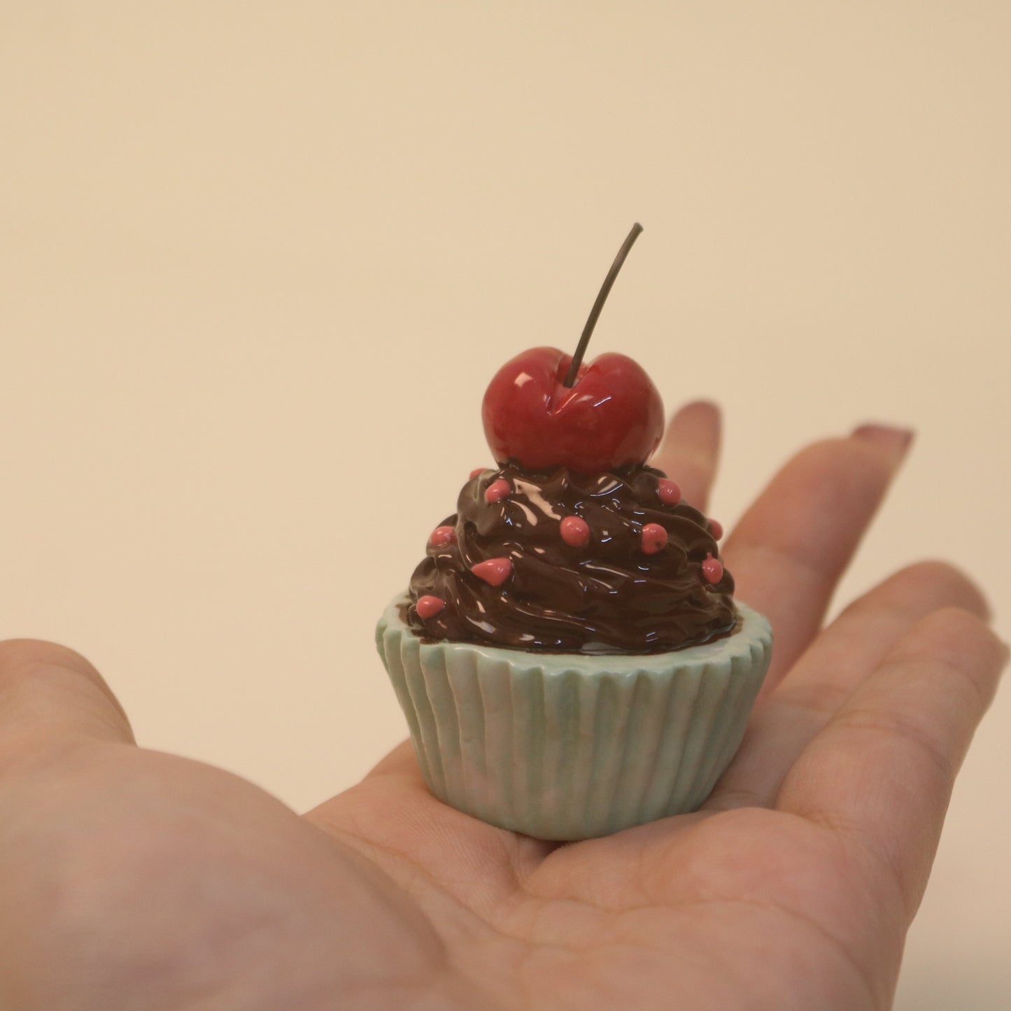 Handmade Mini Paper Cup Ceramic Cake Decorations | Ceramic Fruit Cake Toppers