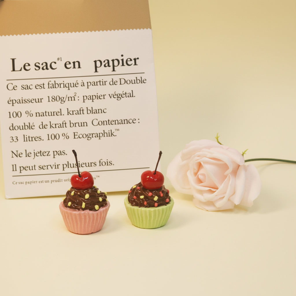 Handmade Mini Paper Cup Ceramic Cake Decorations | Ceramic Fruit Cake Toppers