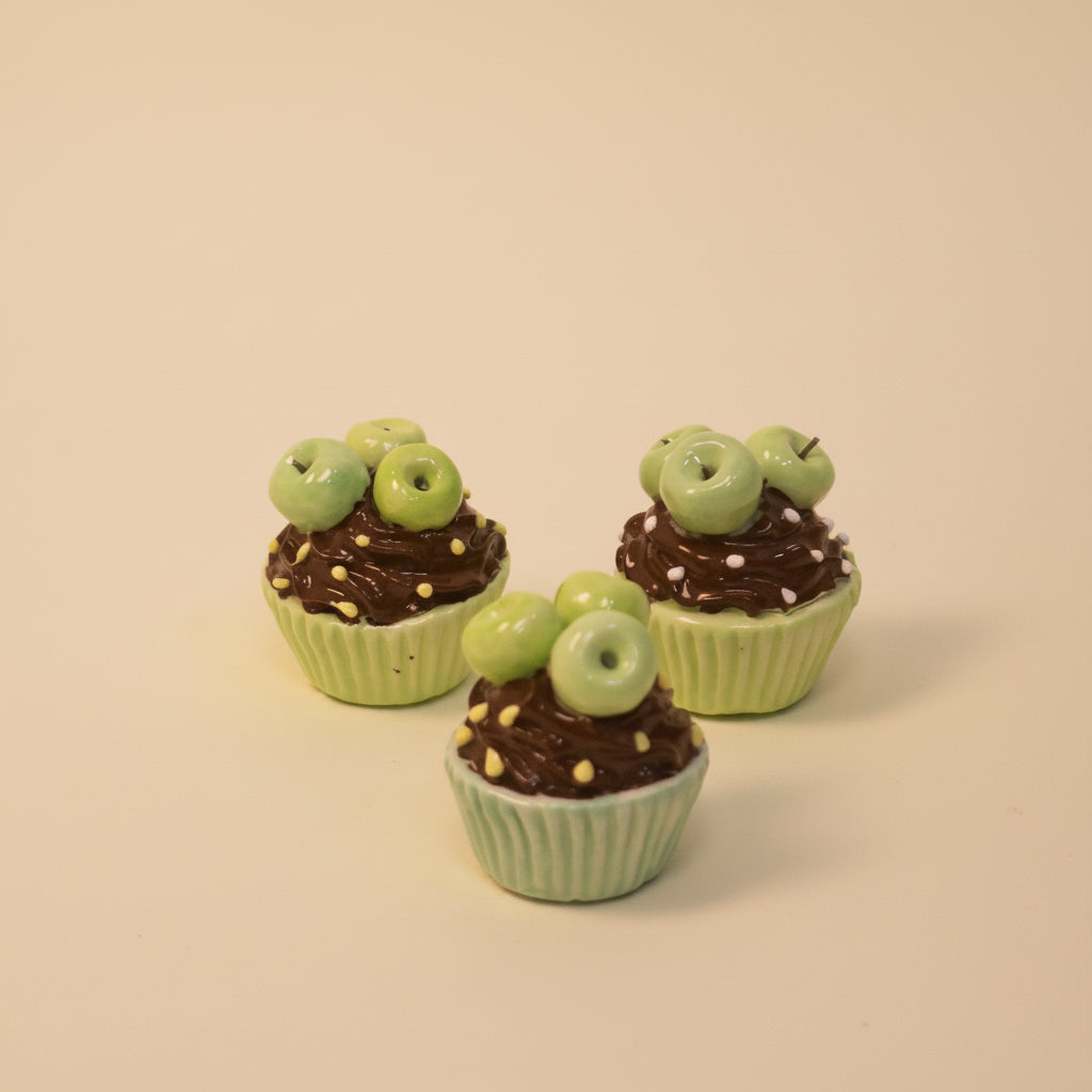 Handmade Mini Paper Cup Ceramic Cake Decorations | Ceramic Fruit Cake Toppers