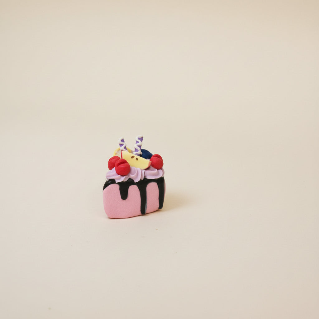 Handcrafted Triangle Fruit Cookies Mini Ceramic Cake