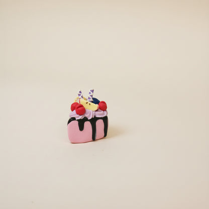 Handcrafted Triangle Fruit Cookies Mini Ceramic Cake