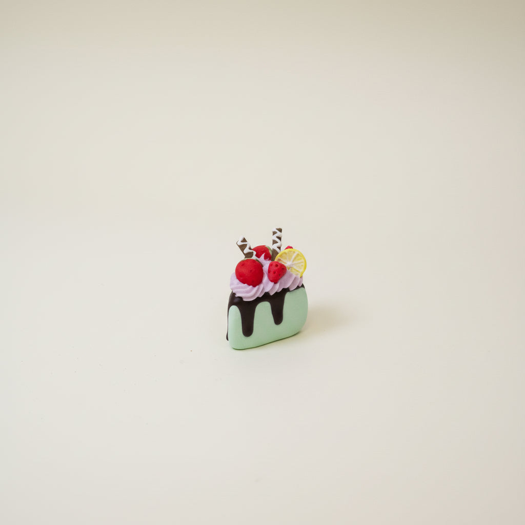 Handcrafted Triangle Fruit Cookies Mini Ceramic Cake