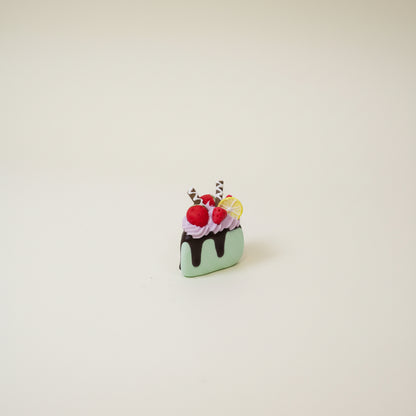 Handcrafted Triangle Fruit Cookies Mini Ceramic Cake