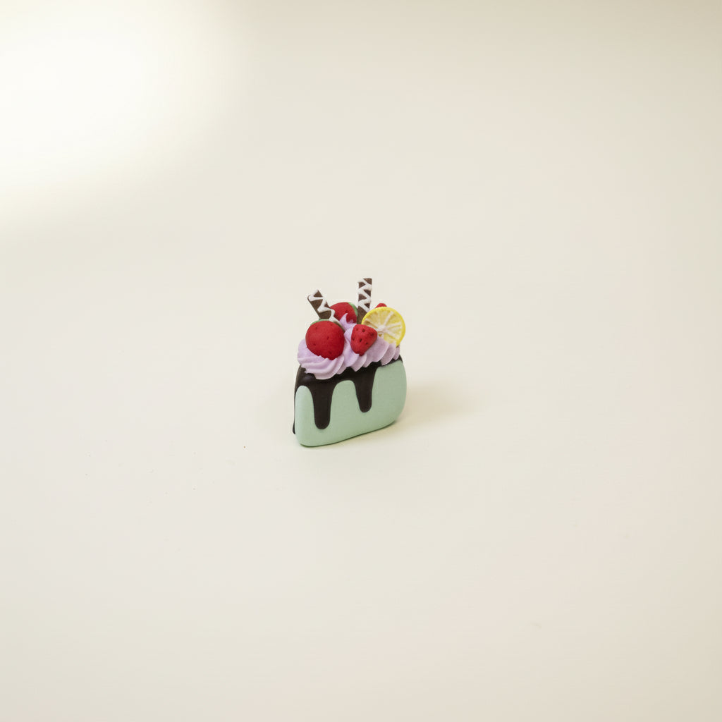 Handcrafted Triangle Fruit Cookies Mini Ceramic Cake