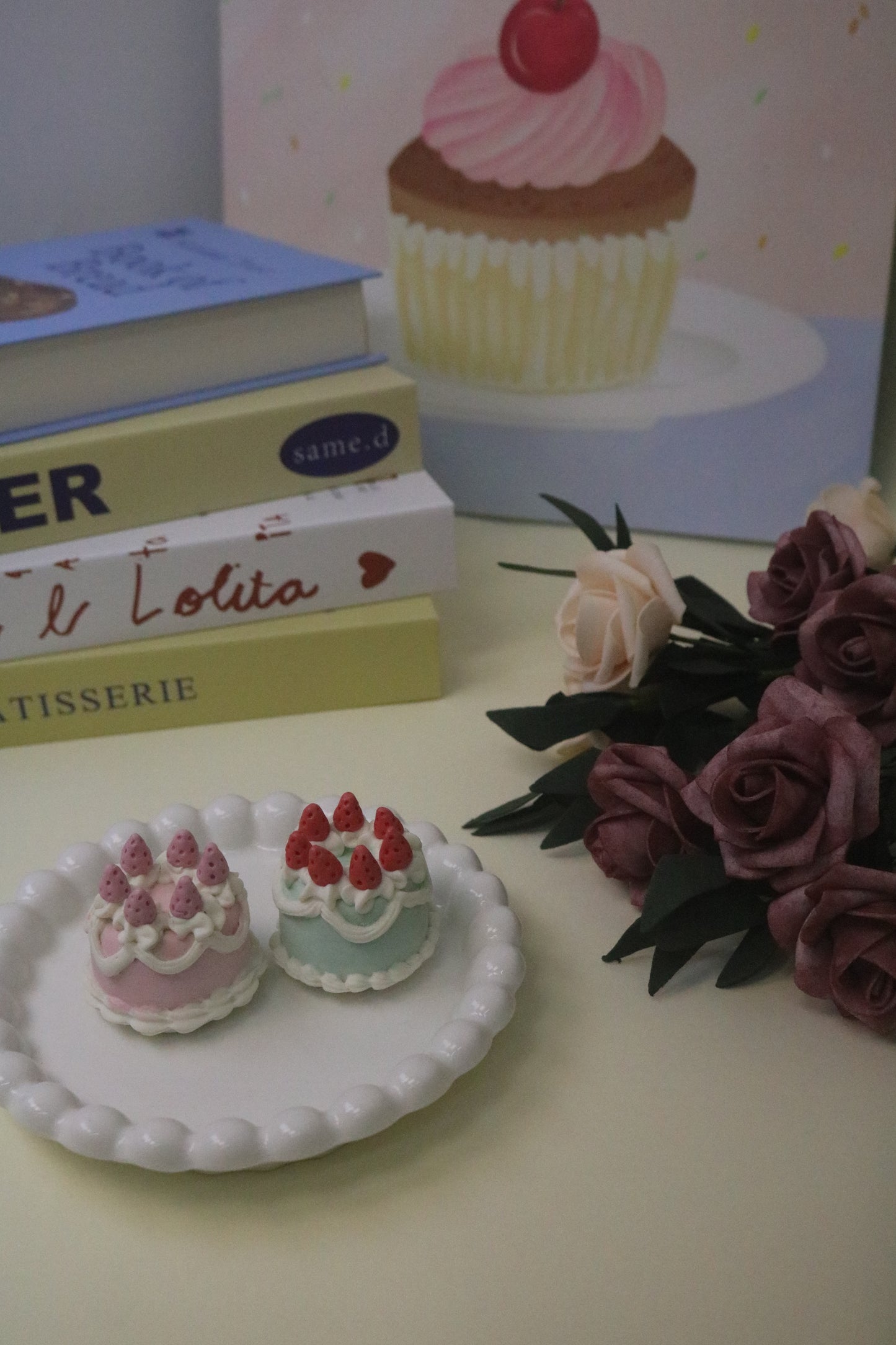 Aesthetic Handmade Ceramic Cake Decor for Cozy Home Styling