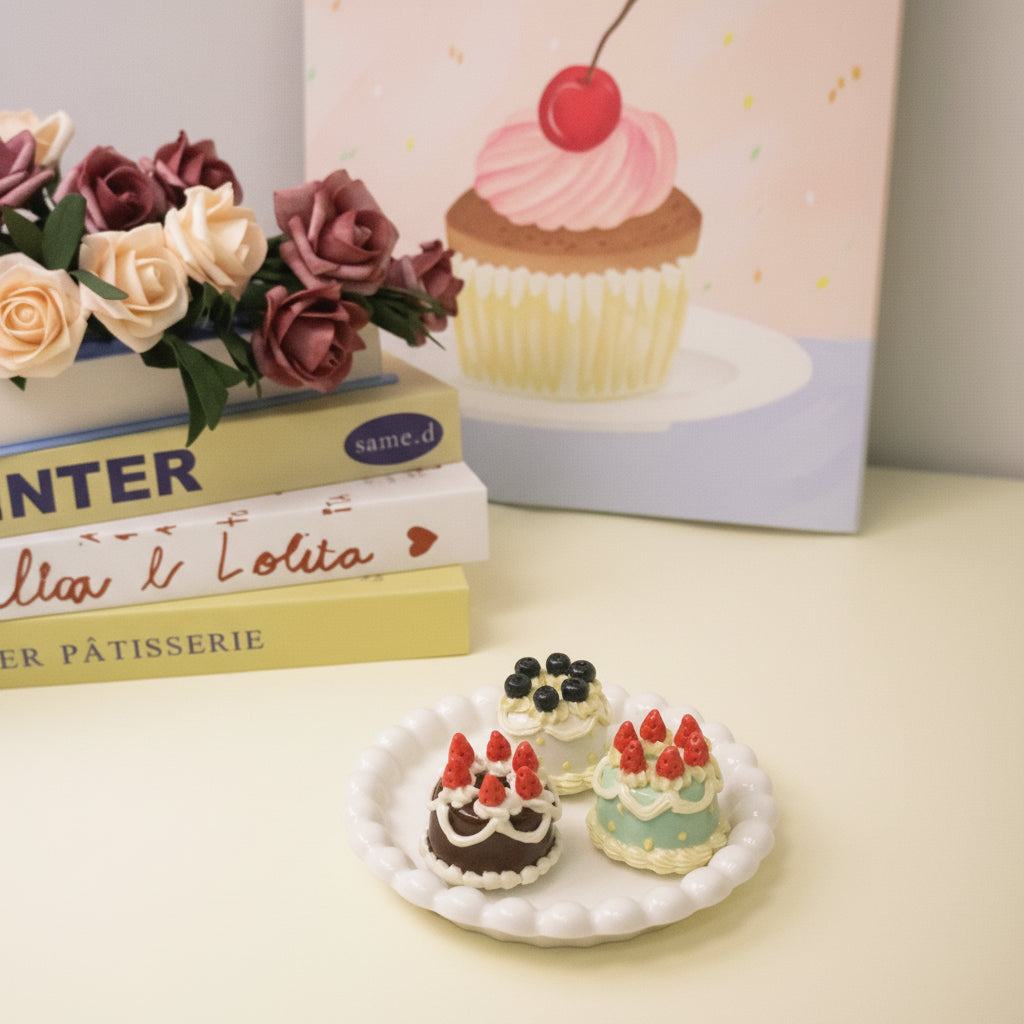 Aesthetic Handmade Ceramic Cake Decor for Cozy Home Styling