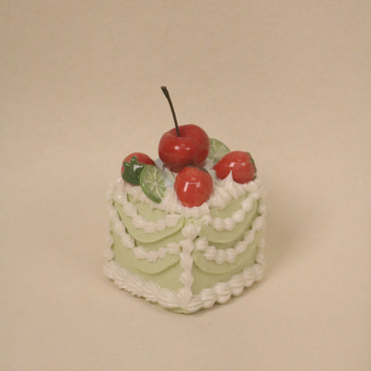 Mini Square Ceramic Cake Ornament, Handmade Cute Desk Decor