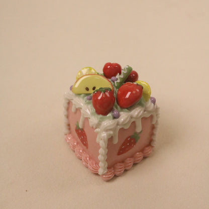 Modern Handmade Ceramic Cake Shape Dessert