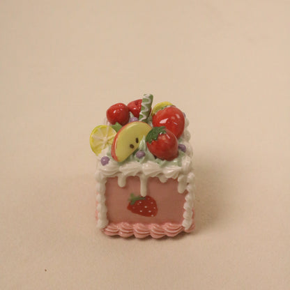 Modern Handmade Ceramic Cake Shape Dessert