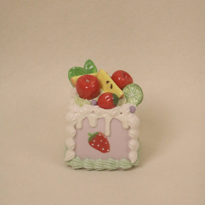 Clay Dessert Sculpture, Handmade Ceramic Cake Home Decor