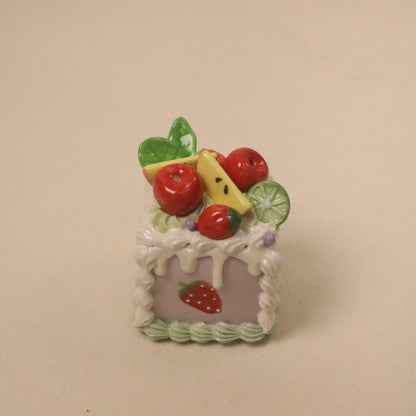 Clay Dessert Sculpture, Handmade Ceramic Cake Home Decor