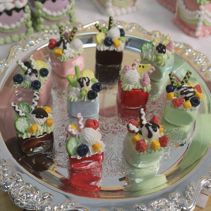 Seraphina’s Velvet Wedge Handmade Ceramic Cake Decor