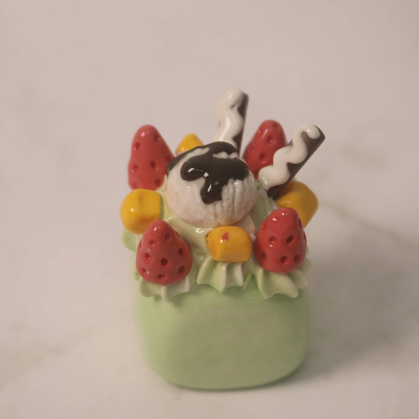 Seraphina’s Velvet Wedge Handmade Ceramic Cake Decor