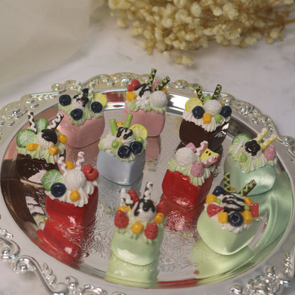 Seraphina’s Velvet Wedge Handmade Ceramic Cake Decor