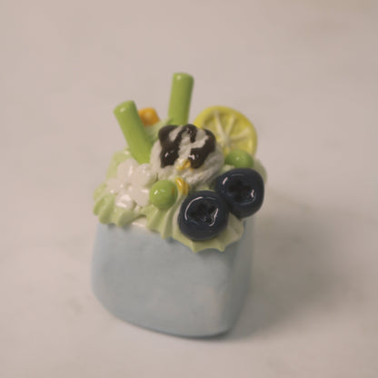 Seraphina’s Velvet Wedge Handmade Ceramic Cake Decor