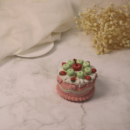 Small Ceramic Cake Sculpture – Handmade Decorative Art Piece
