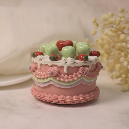 Small Ceramic Cake Sculpture – Handmade Decorative Art Piece