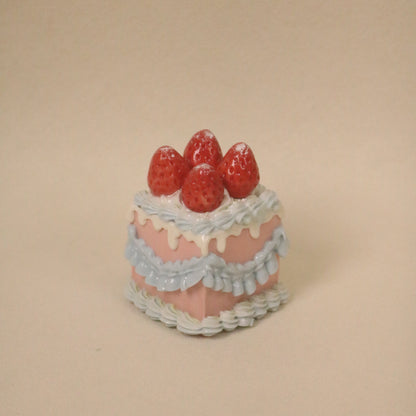 Square Ceramic Cake Decoration Handmade Fruit Cream Ornament