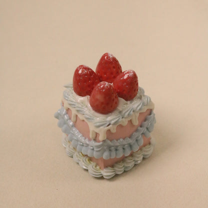 Square Ceramic Cake Decoration Handmade Fruit Cream Ornament