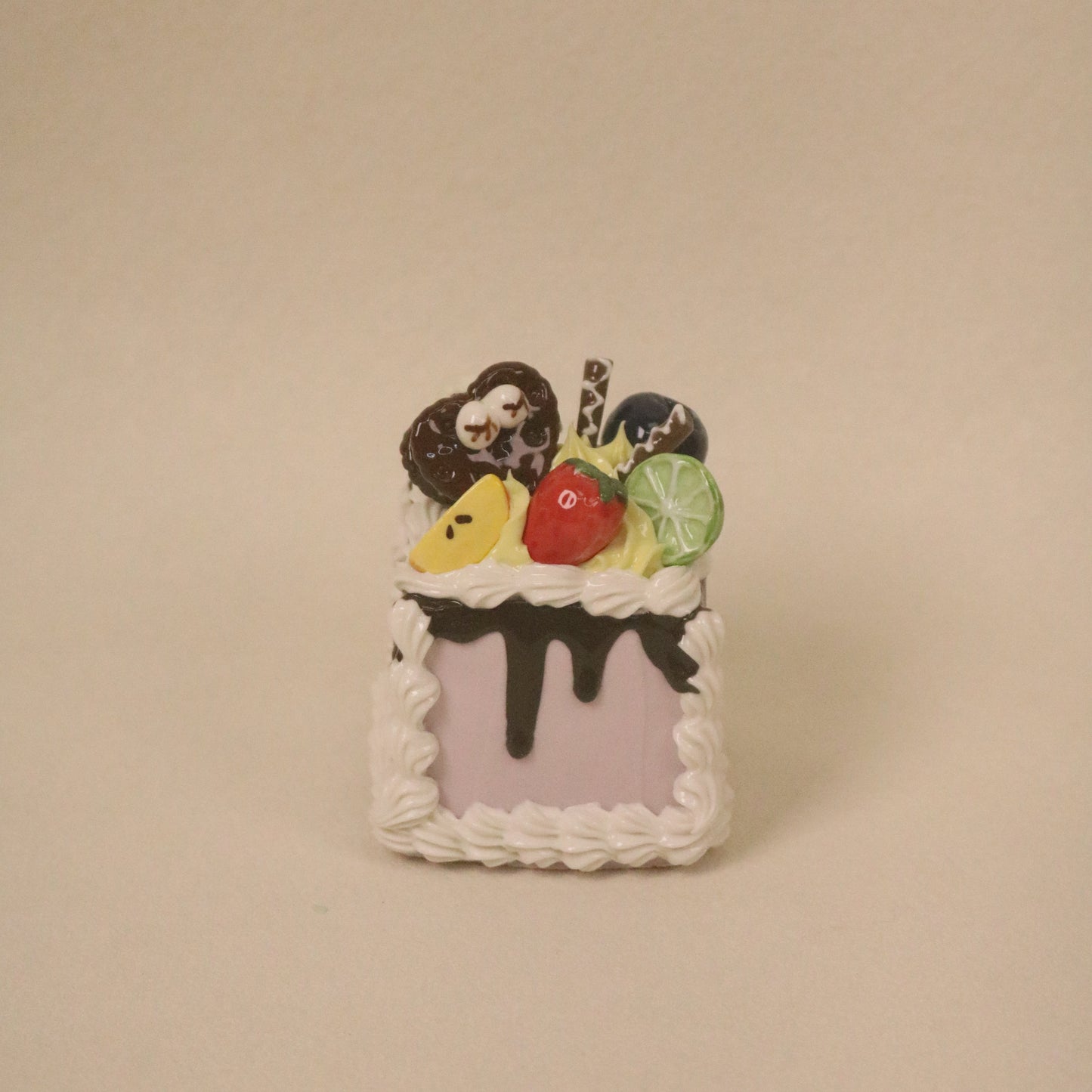 Clay Dessert Sculpture Handmade Ceramic Cake Home Decor