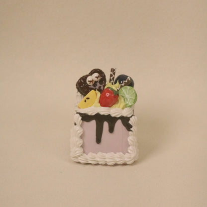 Clay Dessert Sculpture Handmade Ceramic Cake Home Decor