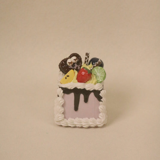 Clay Dessert Sculpture Handmade Ceramic Cake Home Decor
