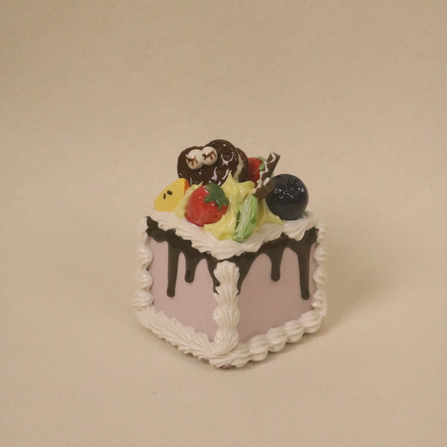 Clay Dessert Sculpture Handmade Ceramic Cake Home Decor