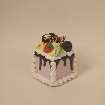 Clay Dessert Sculpture Handmade Ceramic Cake Home Decor