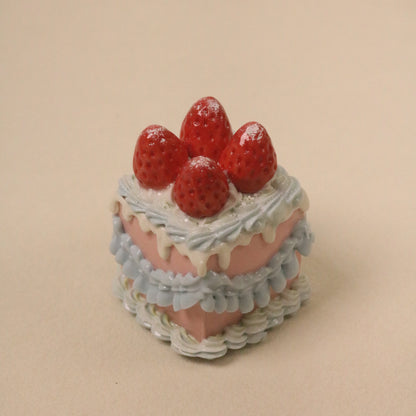 Square Ceramic Cake Decoration Handmade Fruit Cream Ornament