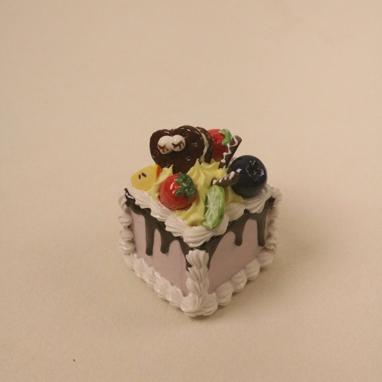 Clay Dessert Sculpture Handmade Ceramic Cake Home Decor