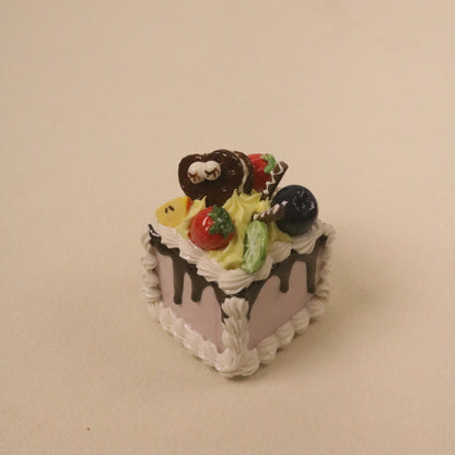 Clay Dessert Sculpture Handmade Ceramic Cake Home Decor