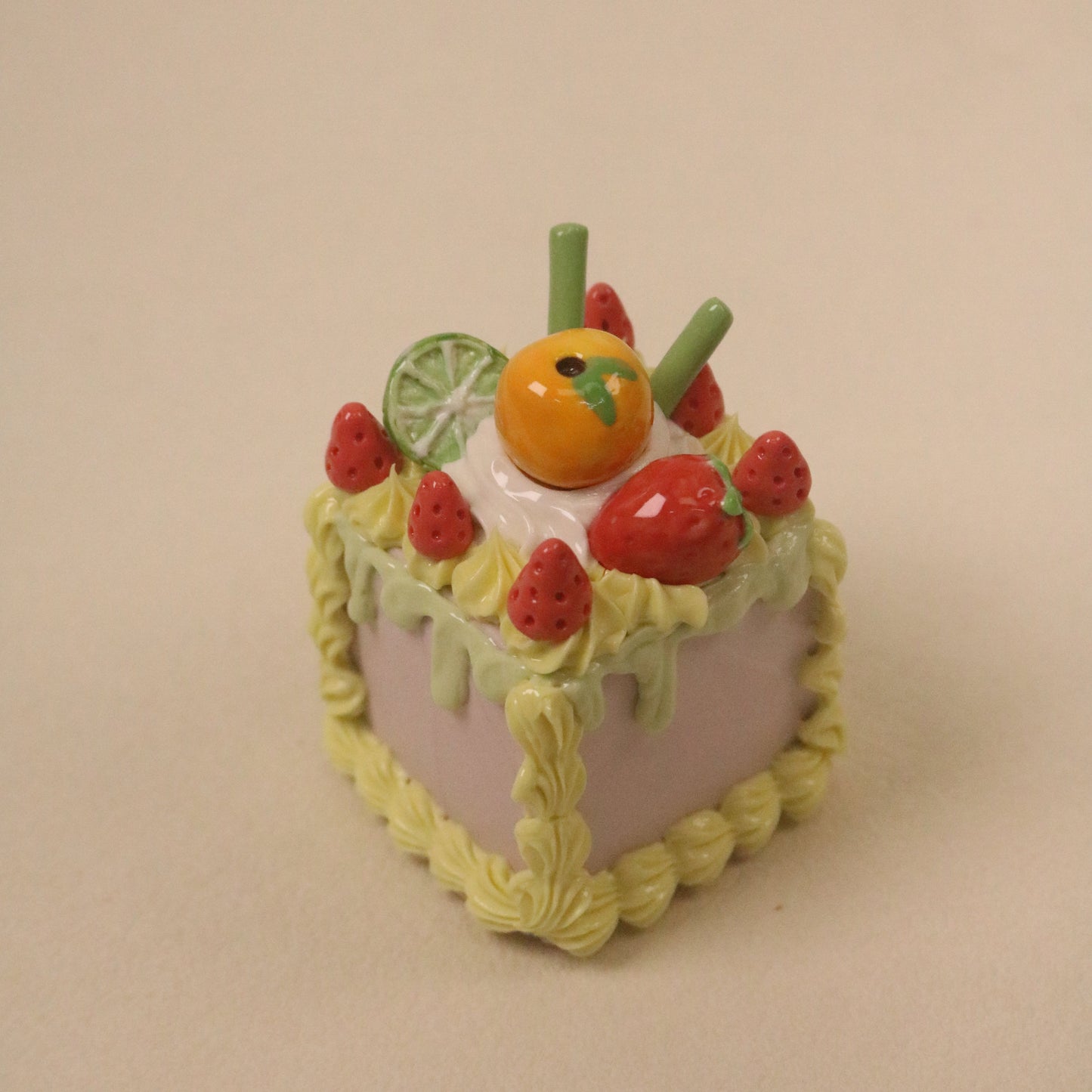 Artistic Ceramic Cake Topper, Handmade Home Decor Accent