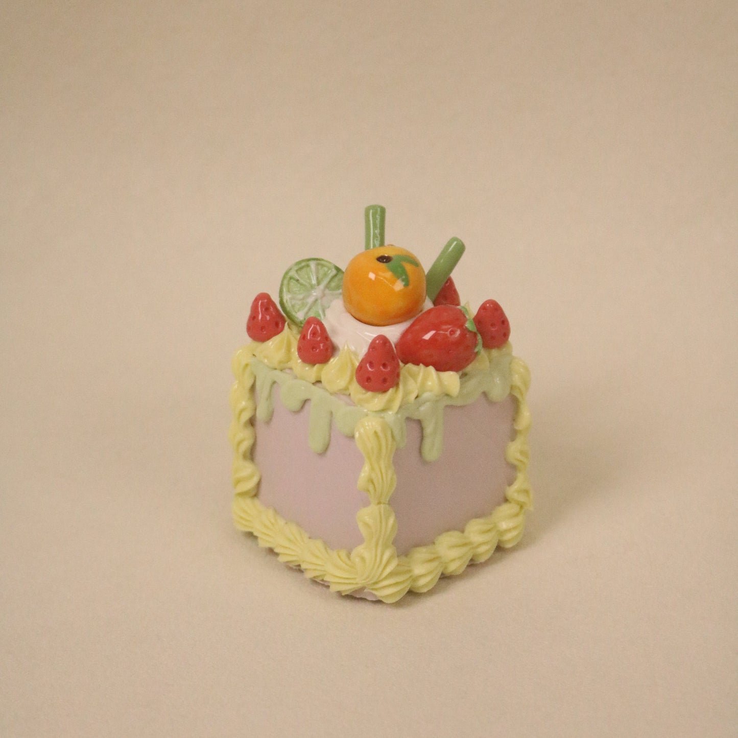 Artistic Ceramic Cake Topper, Handmade Home Decor Accent