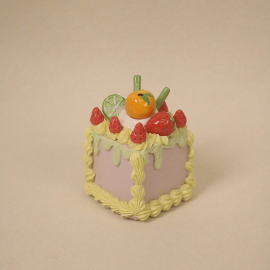 Artistic Ceramic Cake Topper, Handmade Home Decor Accent